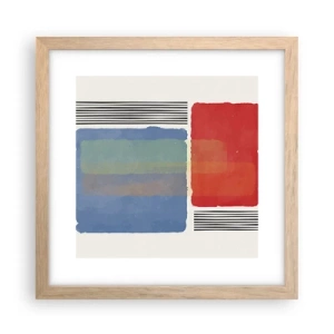 Plagát v ráme zo svetlého duba - Duch a písmeno geometrie - 30x30 cm
