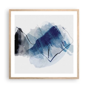 Plagát v ráme zo svetlého duba - Ľadová hora - 60x60 cm