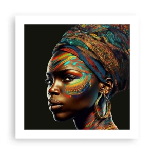 Plagát - Africká kráľovná - 50x50 cm