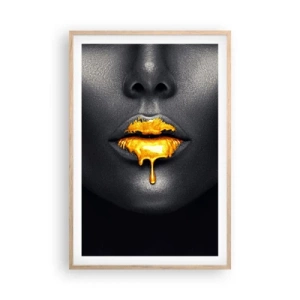 Plagát v ráme zo svetlého duba - Zlatoústa - 61x91 cm