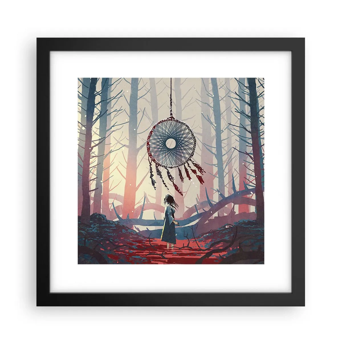 Plagát v čiernom ráme - Tajný rituál šťastia - 30x30 cm