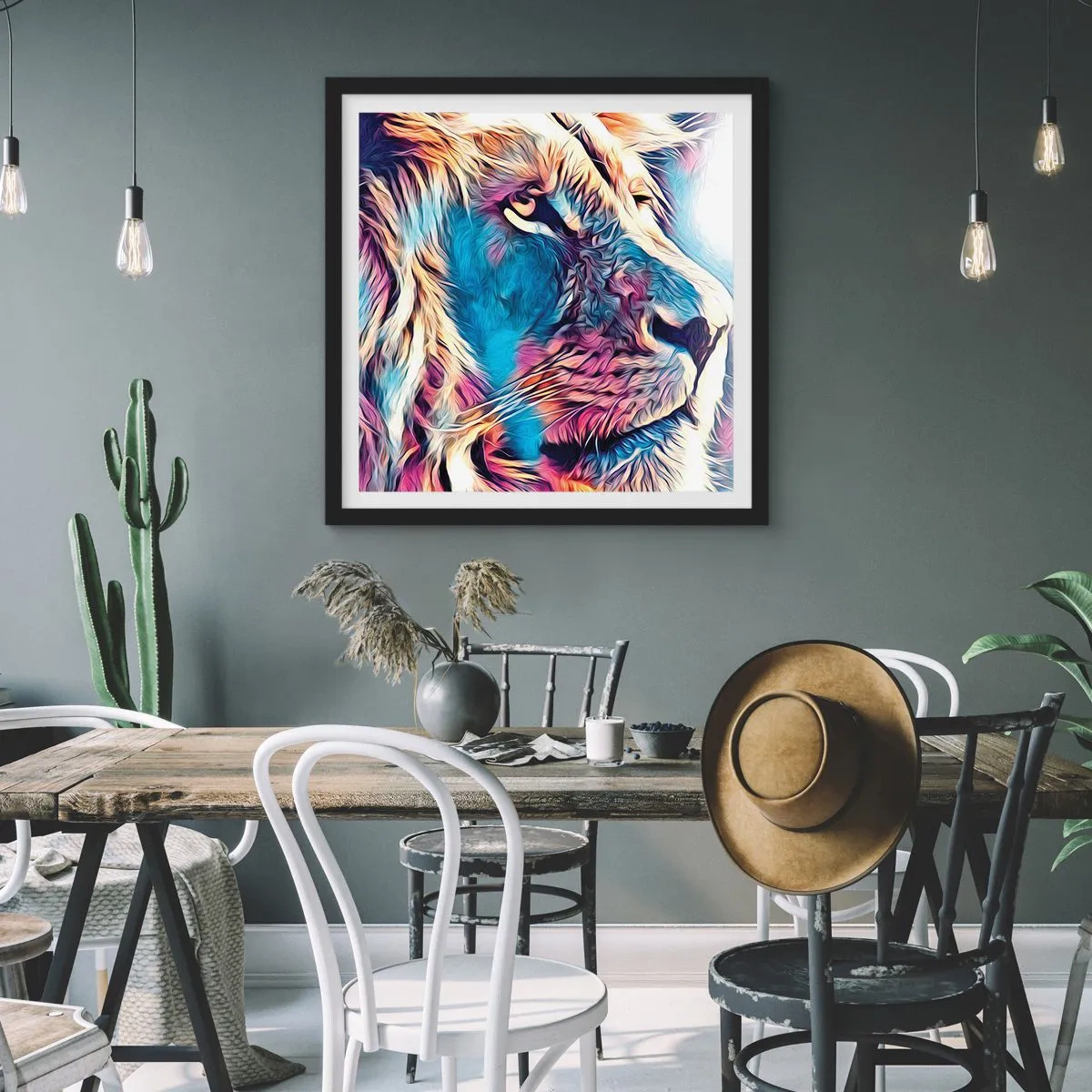 Plagát v čiernom ráme - Múdrosť prírody - 40x40 cm