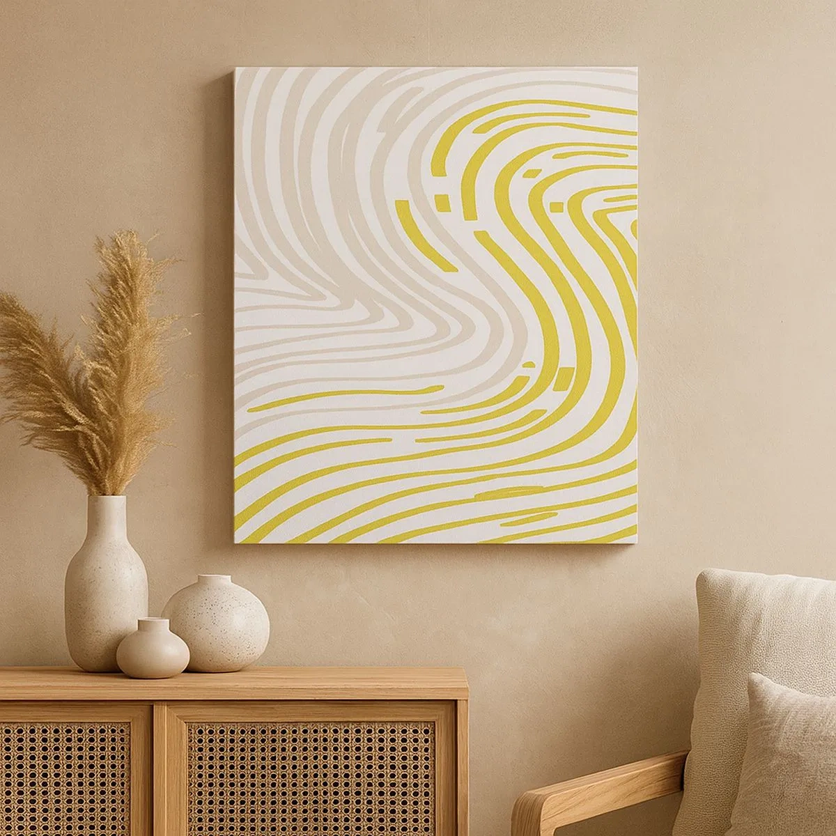 Obraz na plátne - Kompozícia s miernym ohybom - 30x30 cm