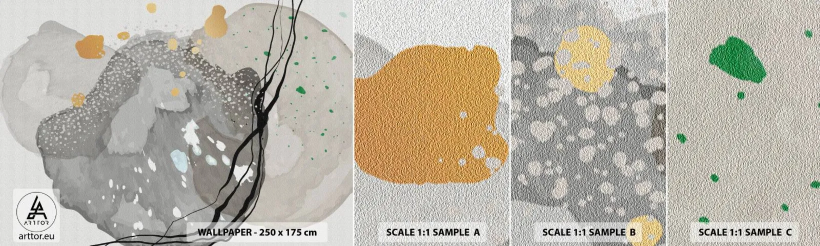Vzorka Fototapeta Standard Eco - Organická kompozícia - Abstrakcia, Blot, Maľovať - 100x30 cm