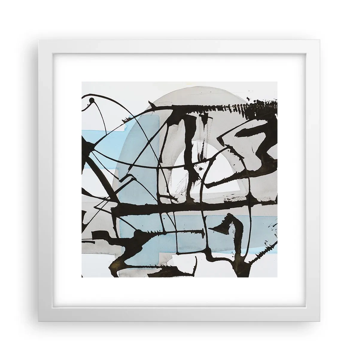 Plagát v bielom ráme - Aj napriek tomu modrý - 30x30 cm