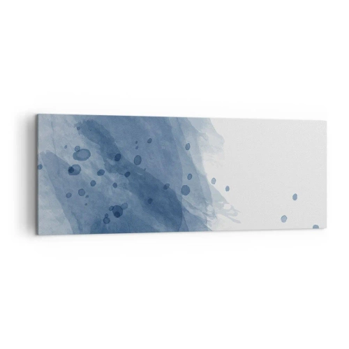 Obraz na plátne - Modrý tyl - 140x50 cm