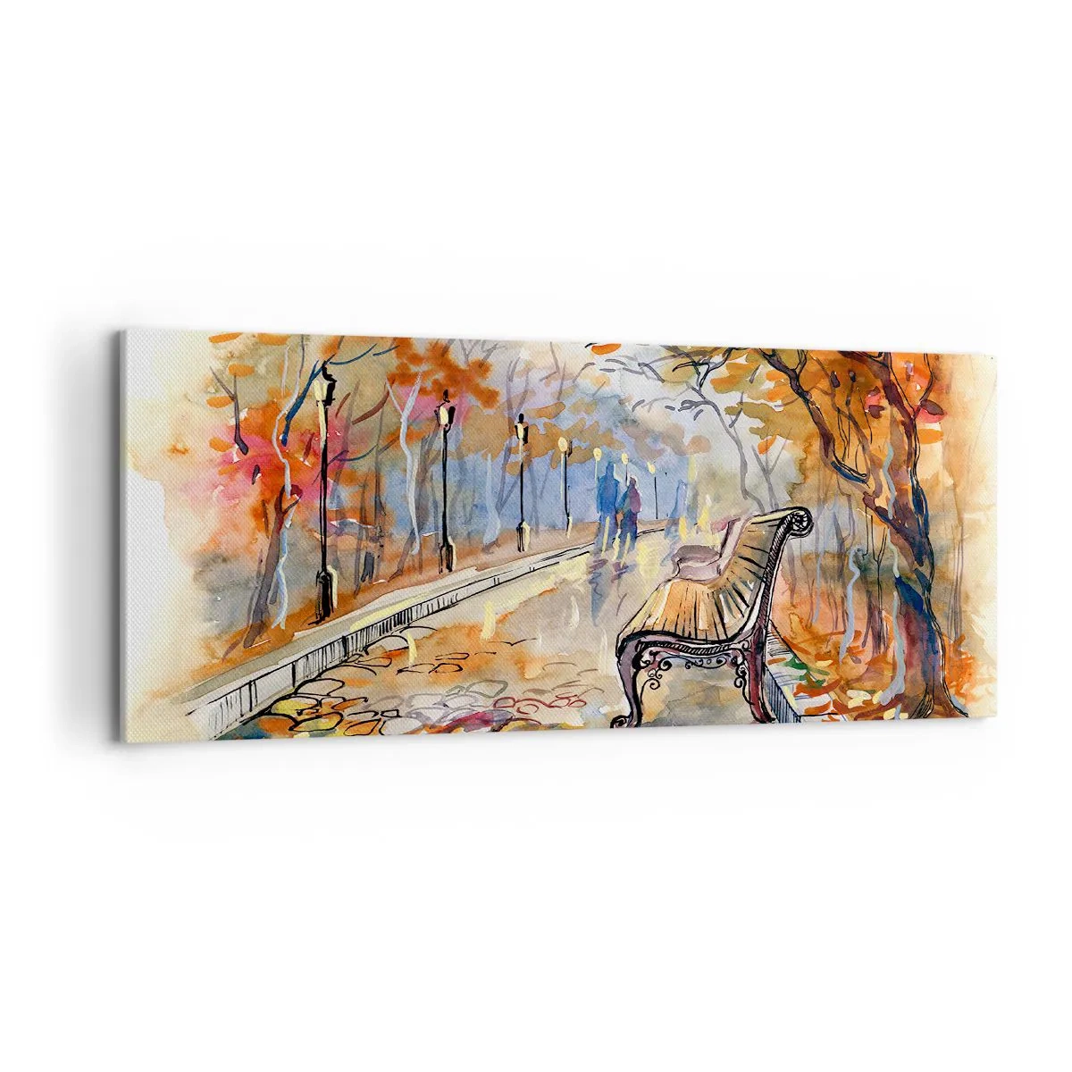 Obraz na plátne - Spoločne putovať jeseňou - 100x40 cm