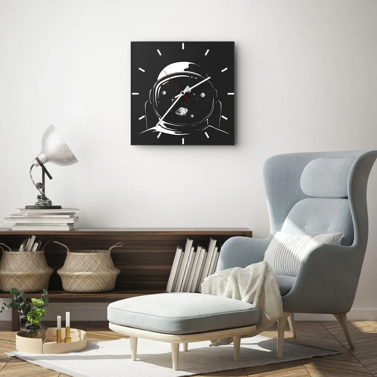 Nástenné hodiny - Skvelý výhľad - 30x30 cm