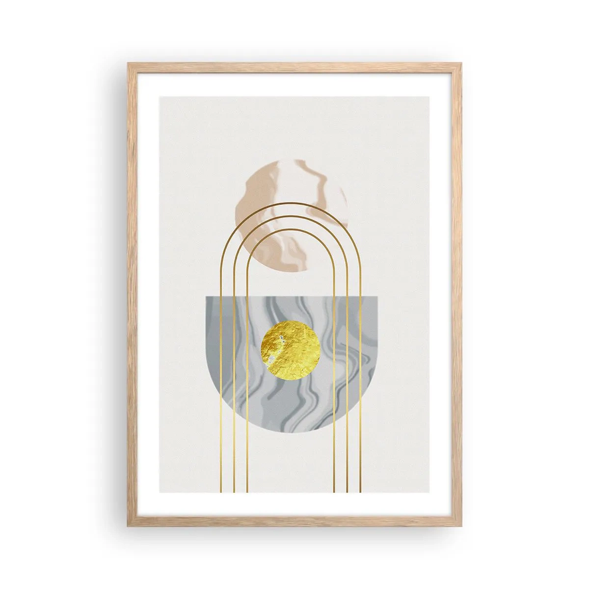 Plagát v ráme zo svetlého duba - Jas a žiarivosť - 50x70 cm