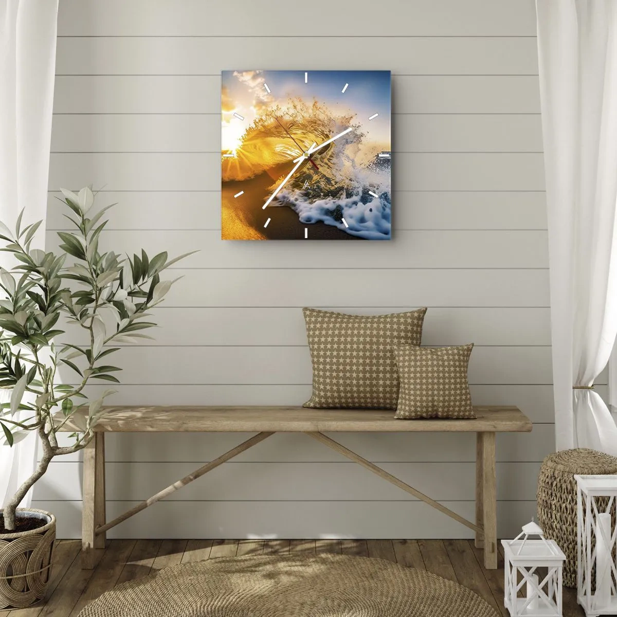 Nástenné hodiny - Hra v piesku - 30x30 cm