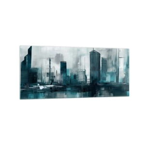 Obraz na skle - Mesto vo farbe dažďa - 120x50 cm