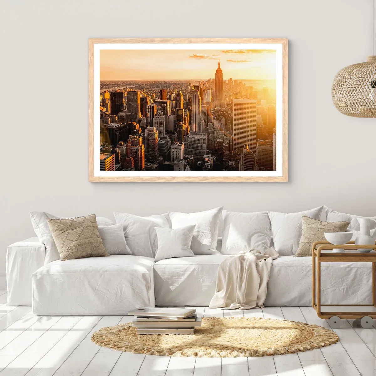 Plagát v ráme zo svetlého duba - Rast na slnku - 91x61 cm