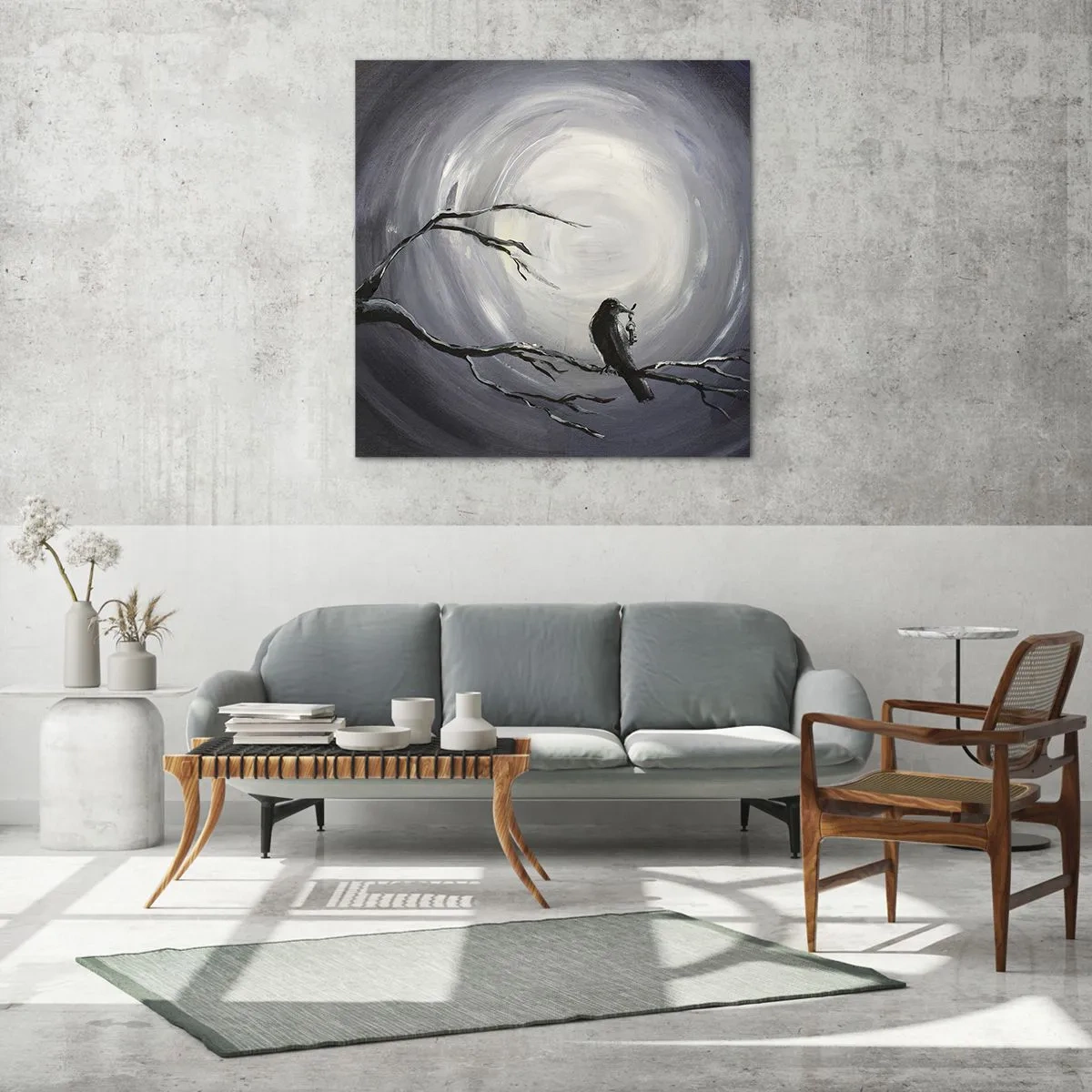 Obraz na skle - Kľúč k tajomstvu noci - 60x60 cm