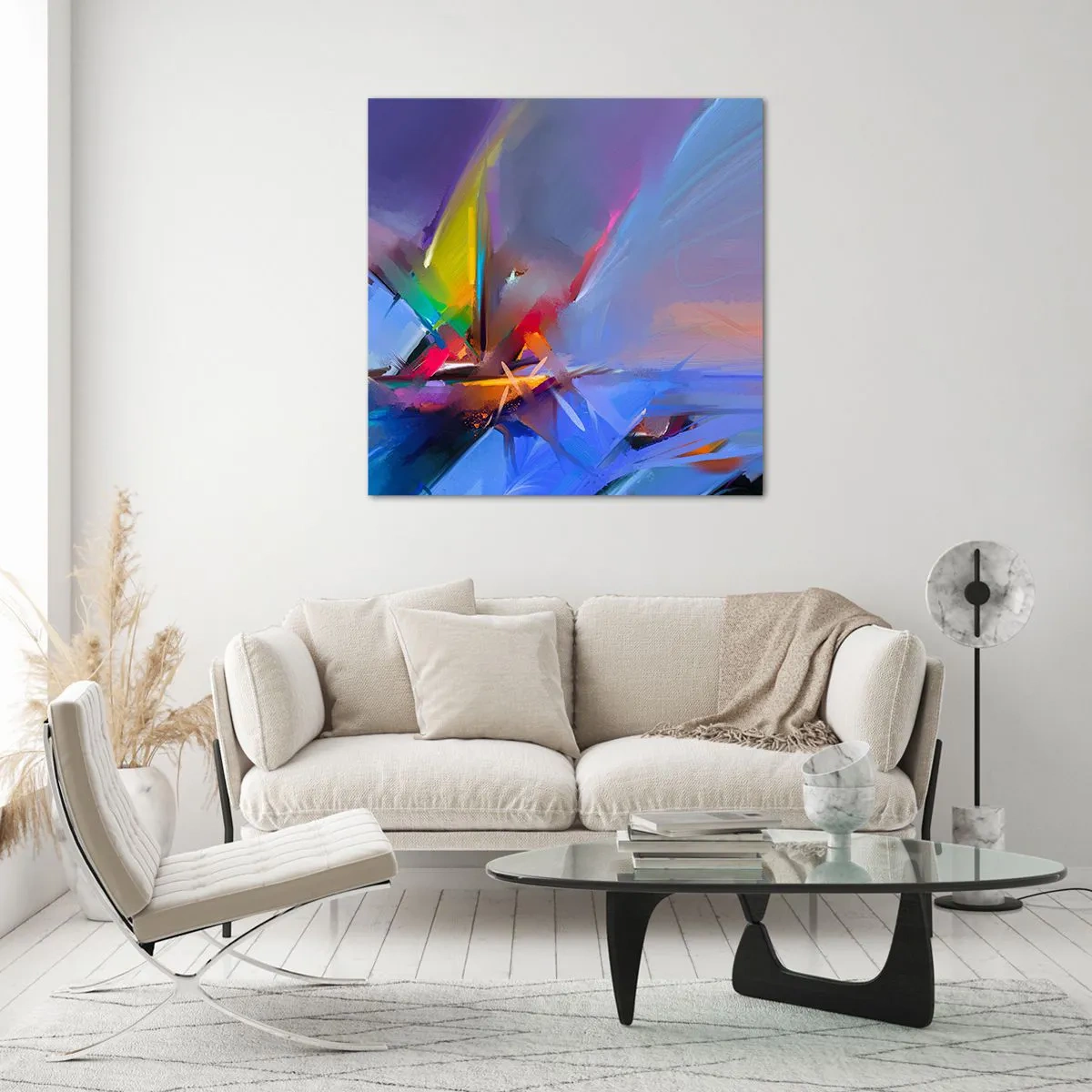 Obraz na skle - Preletela ako vták - 50x50 cm