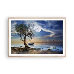 Plagát v ráme zo svetlého duba - Je to koniec alebo začiatok? - 91x61 cm