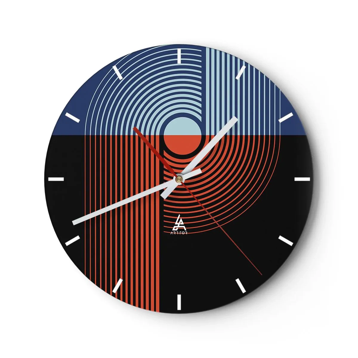 Nástenné hodiny - V geometrickom objatí - 40x40 cm