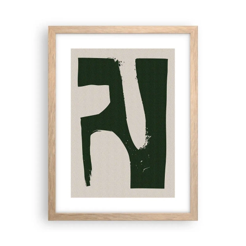 Plagát v ráme zo svetlého duba - Zálivy v bielom - 30x40 cm