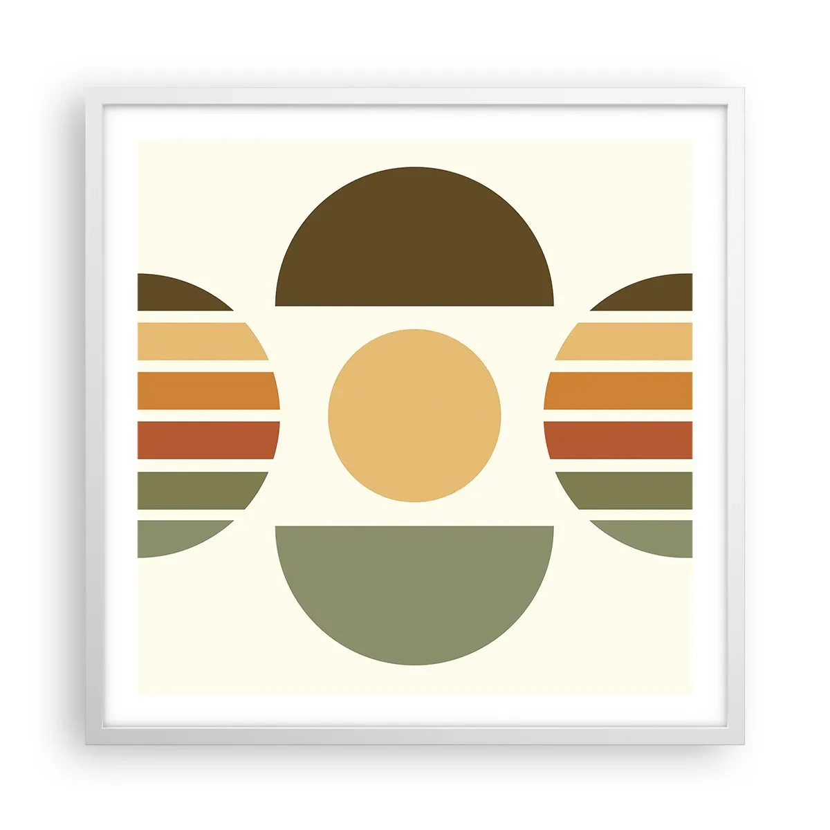 Plagát v bielom ráme - Vo farbách zeme - 60x60 cm