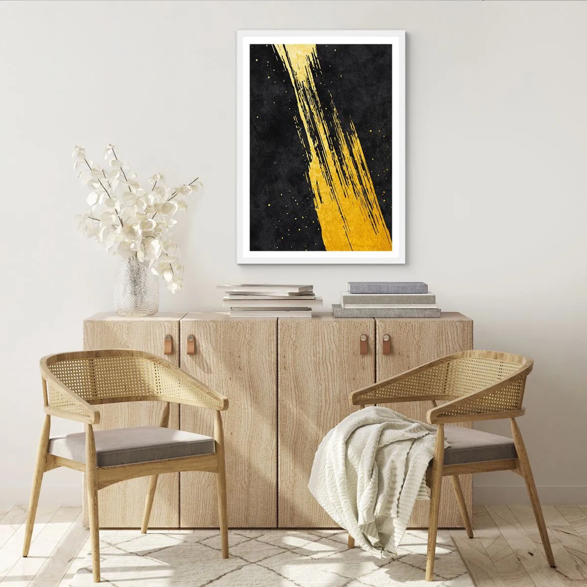 Plagát v bielom ráme - Skok do hyperpriestoru - 40x50 cm