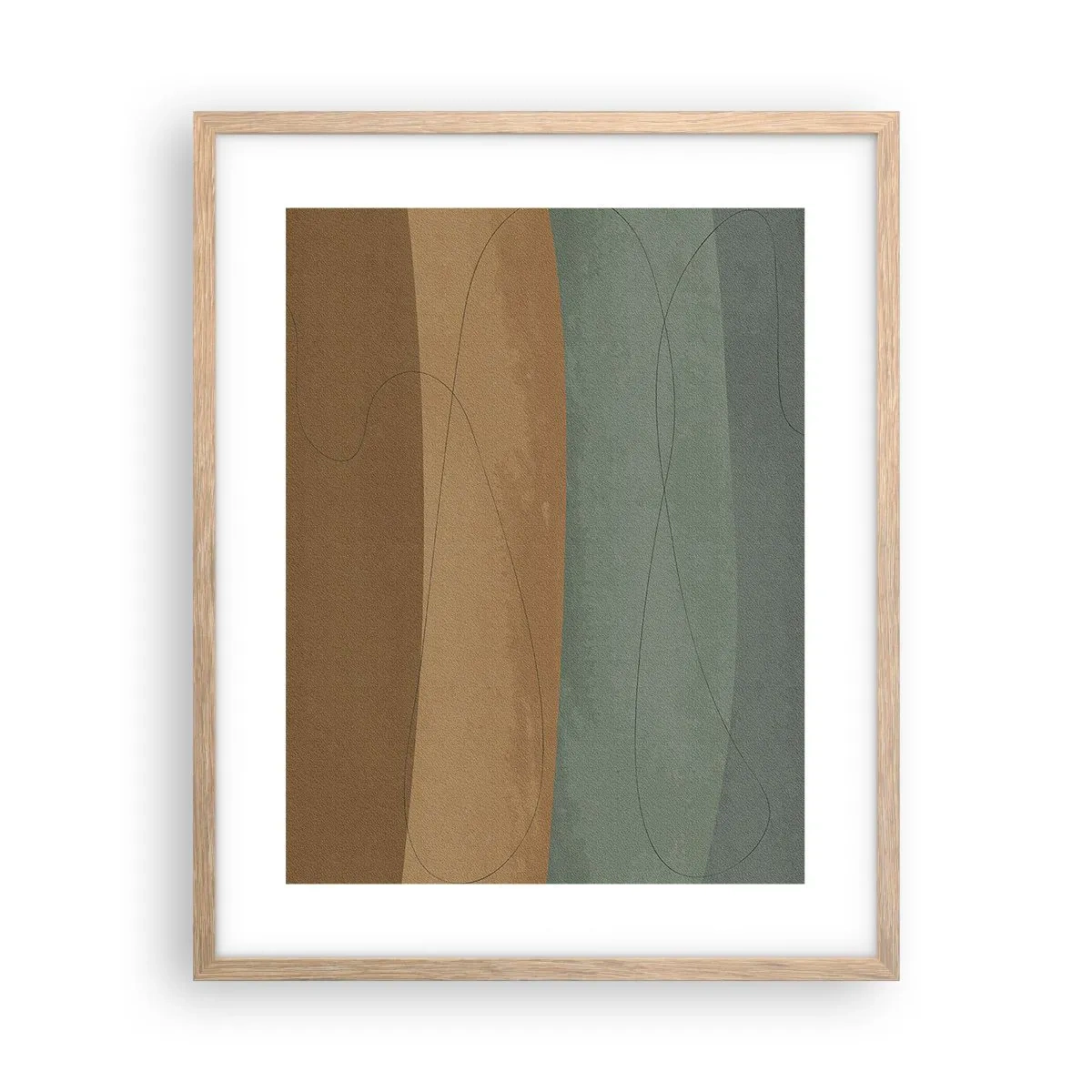Plagát v ráme zo svetlého duba - Horizontálna kompozícia - 40x50 cm