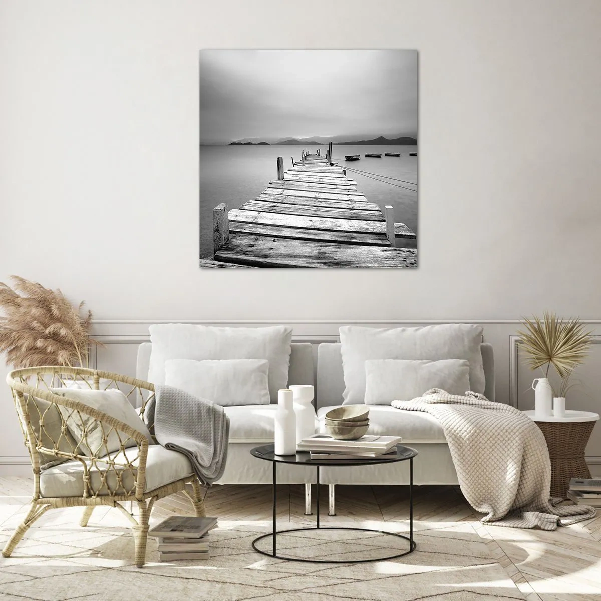 Obraz na skle - Za horami, za morom  - 70x70 cm