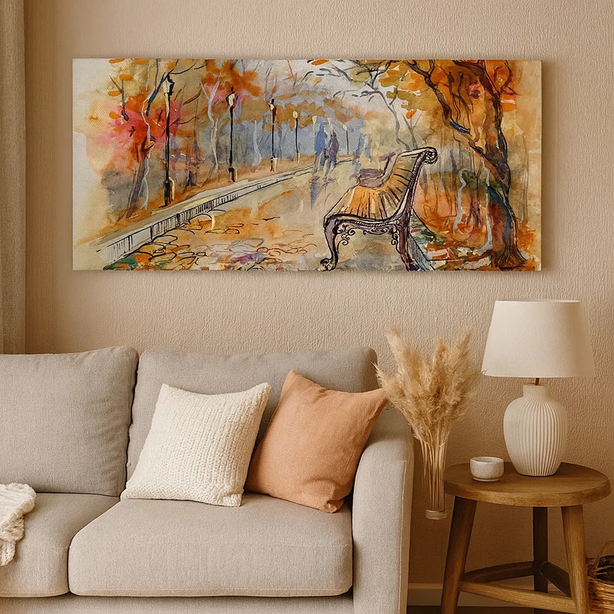 Obraz na plátne - Spoločne putovať jeseňou - 30x30 cm