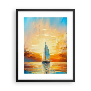Plagát v čiernom ráme - Plavba v zlate - 40x50 cm