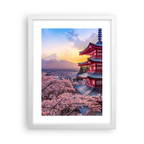 Plagát v bielom ráme - Podstata japonského ducha - 30x40 cm