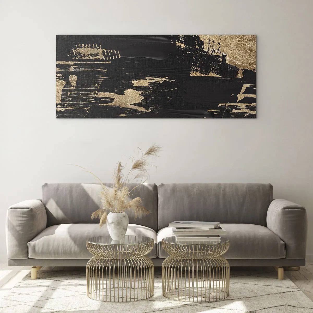 Obraz na skle - Stopa dotyku - 140x50 cm