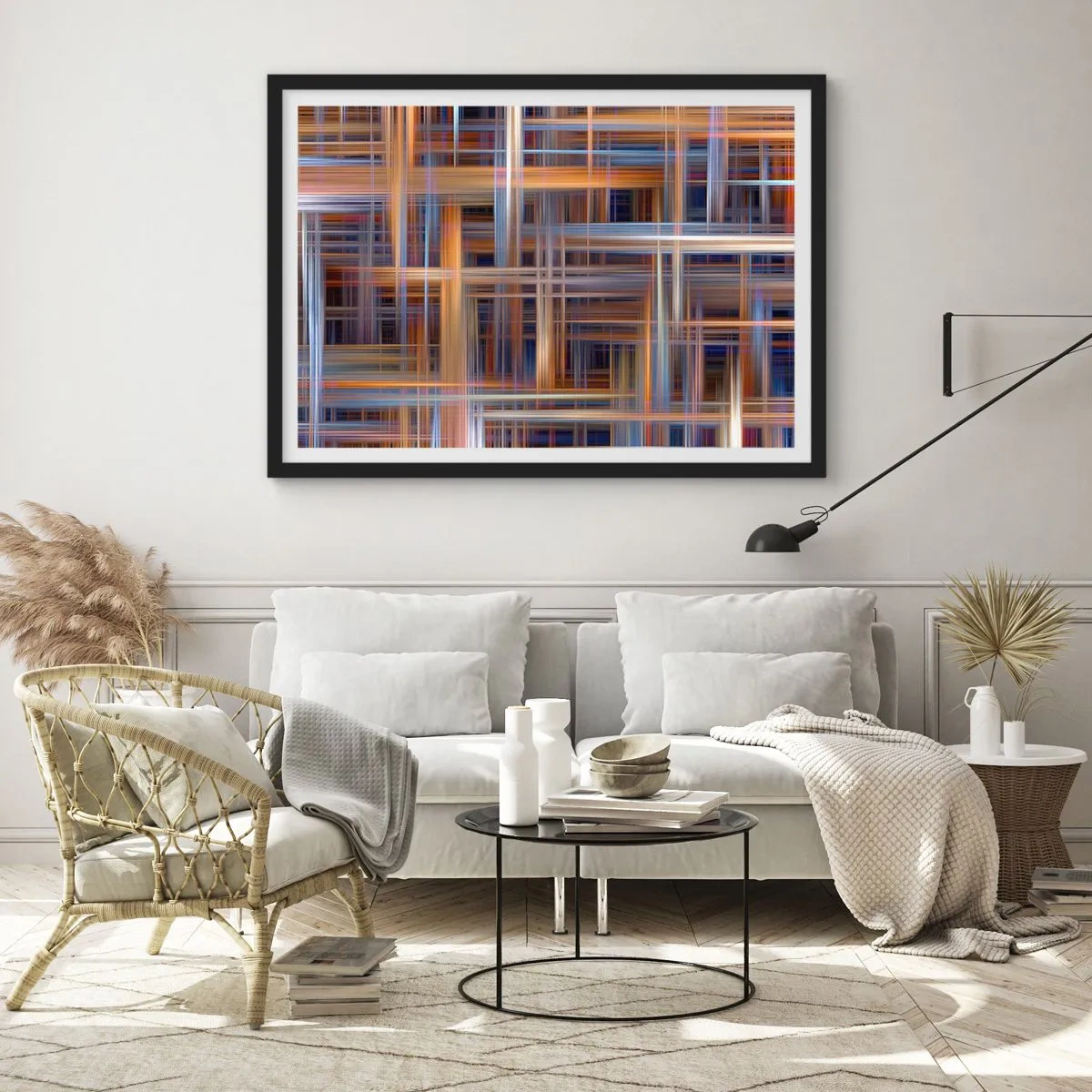 Plagát v čiernom ráme - Utkané zo svetla - 70x50 cm