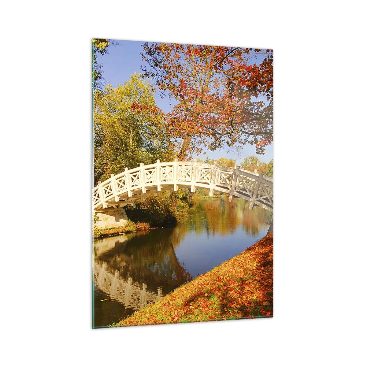 Obraz na skle - Na bielom mostíku vzdychov - 50x70 cm