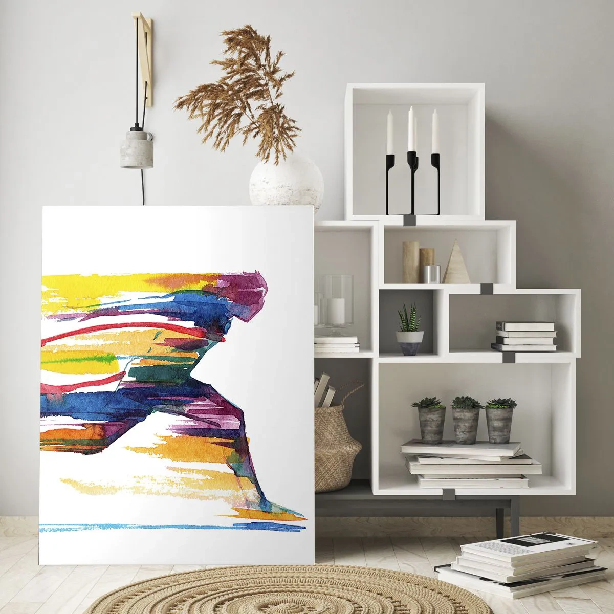 Obraz na skle - Dúhový beh - 50x70 cm