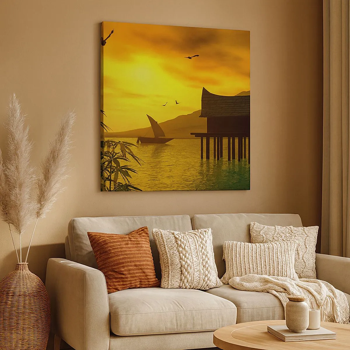 Obraz na plátne - Vytúžený pokoj - 30x30 cm