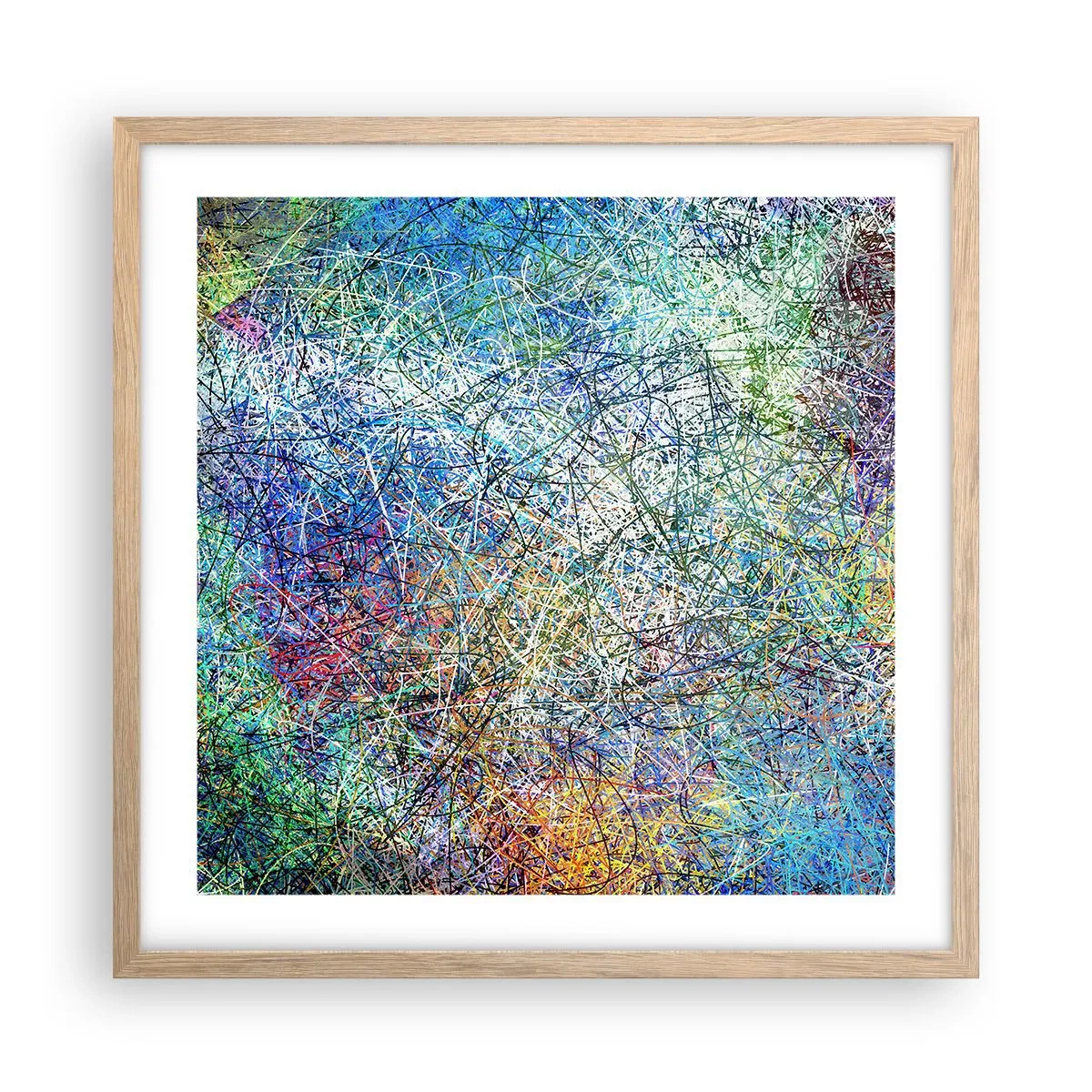 Plagát v ráme zo svetlého duba - To nie je tak jednoduché - 50x50 cm