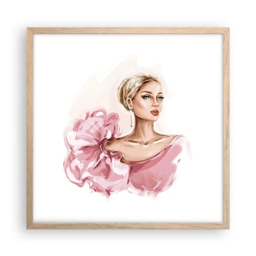 Plagát v ráme zo svetlého duba - Ako maľovaná… - 50x50 cm