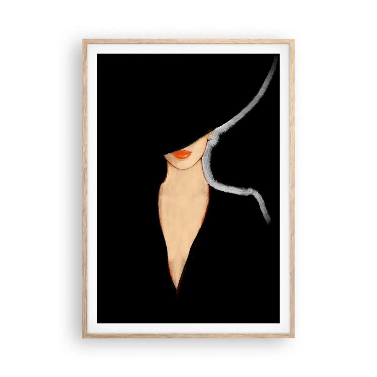 Plagát v ráme zo svetlého duba - Elegancia a štýl - 70x100 cm