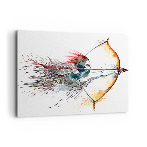 Obraz na plátne - Mýtický bojovník s ohnivým lukom - 100x70 cm