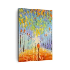 Obraz na plátne - Nočná pieseň dažďa - 50x70 cm