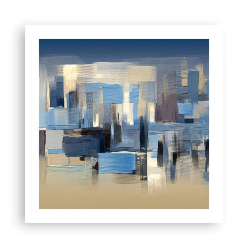 Plagát - Modrá konštrukcia - 50x50 cm