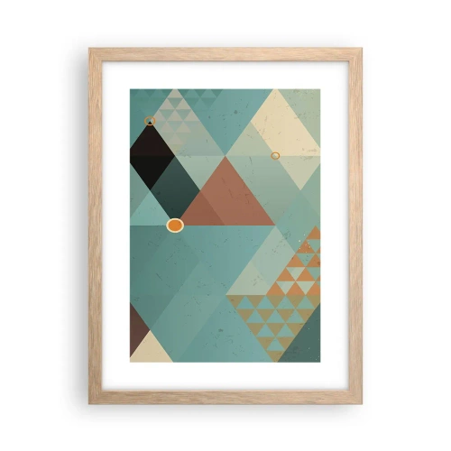 Plagát v ráme zo svetlého duba - Jednota mnohosti, mnohosť jednoty - 30x40 cm