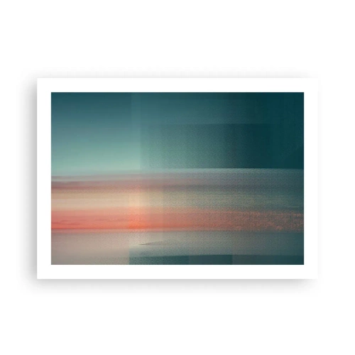 Plagát - Abstrakcia: vlny svetla - 70x50 cm