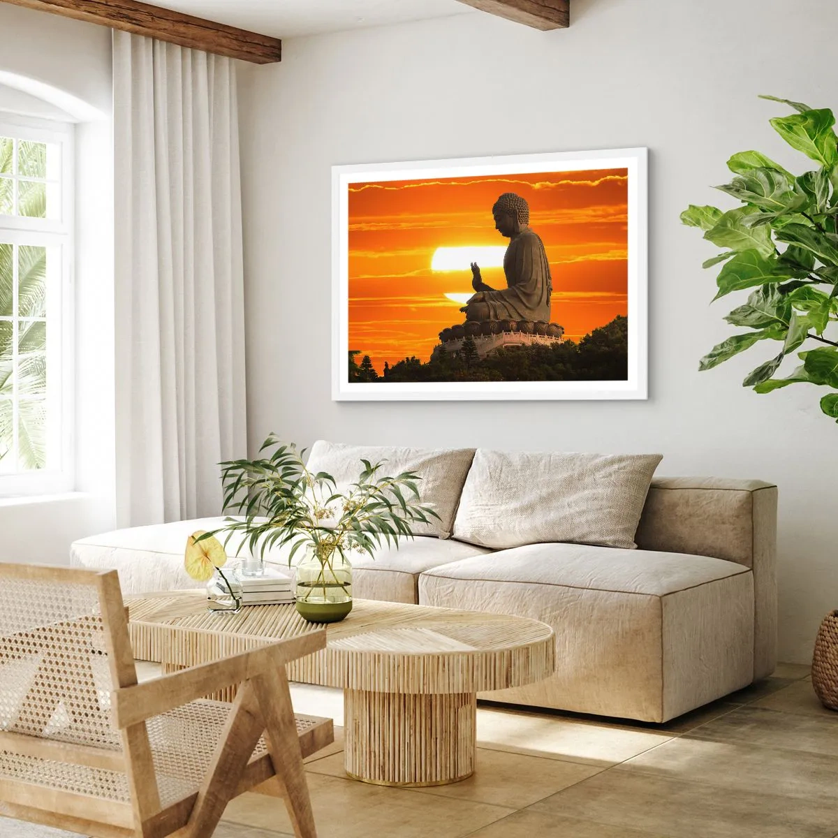 Plagát v bielom ráme - Bez strachu zo sveta - 91x61 cm