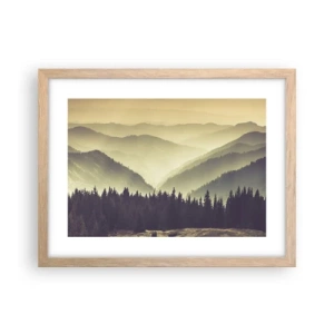 Plagát v ráme zo svetlého duba - Za siedmimi horami… - 40x30 cm