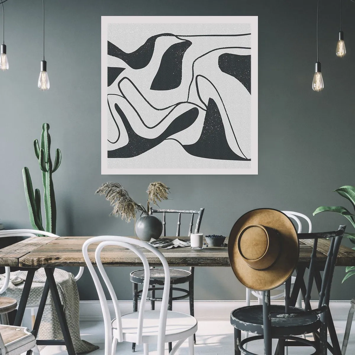 Plagát - Abstraktná hra v labyrinte - 30x30 cm