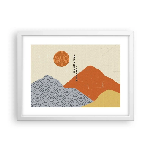 Plagát v bielom ráme - V japonskom duchu - 40x30 cm