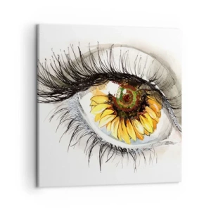 Obraz na plátne - Pohľad žeravý ako leto - 50x50 cm