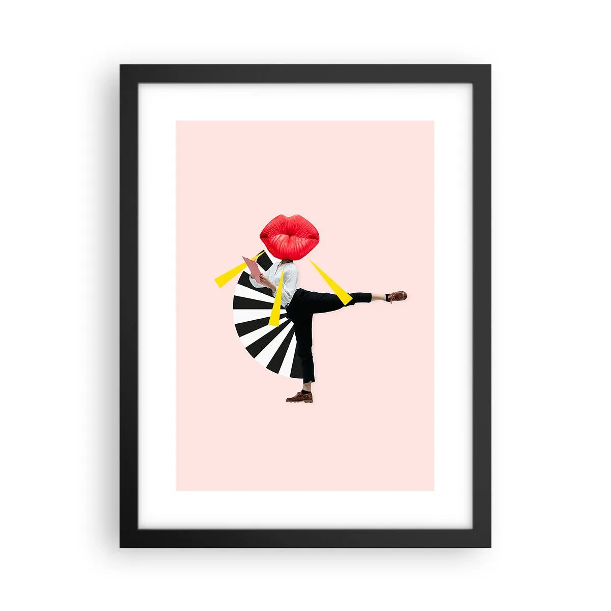 Plagát v čiernom ráme - Surrealistický pop-art - 30x40 cm