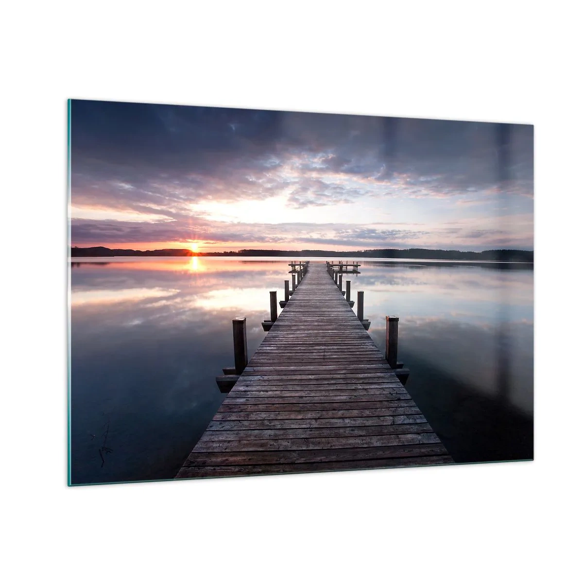 Obraz na skle - Tichá hranica medzi dňom a nocou - 100x70 cm