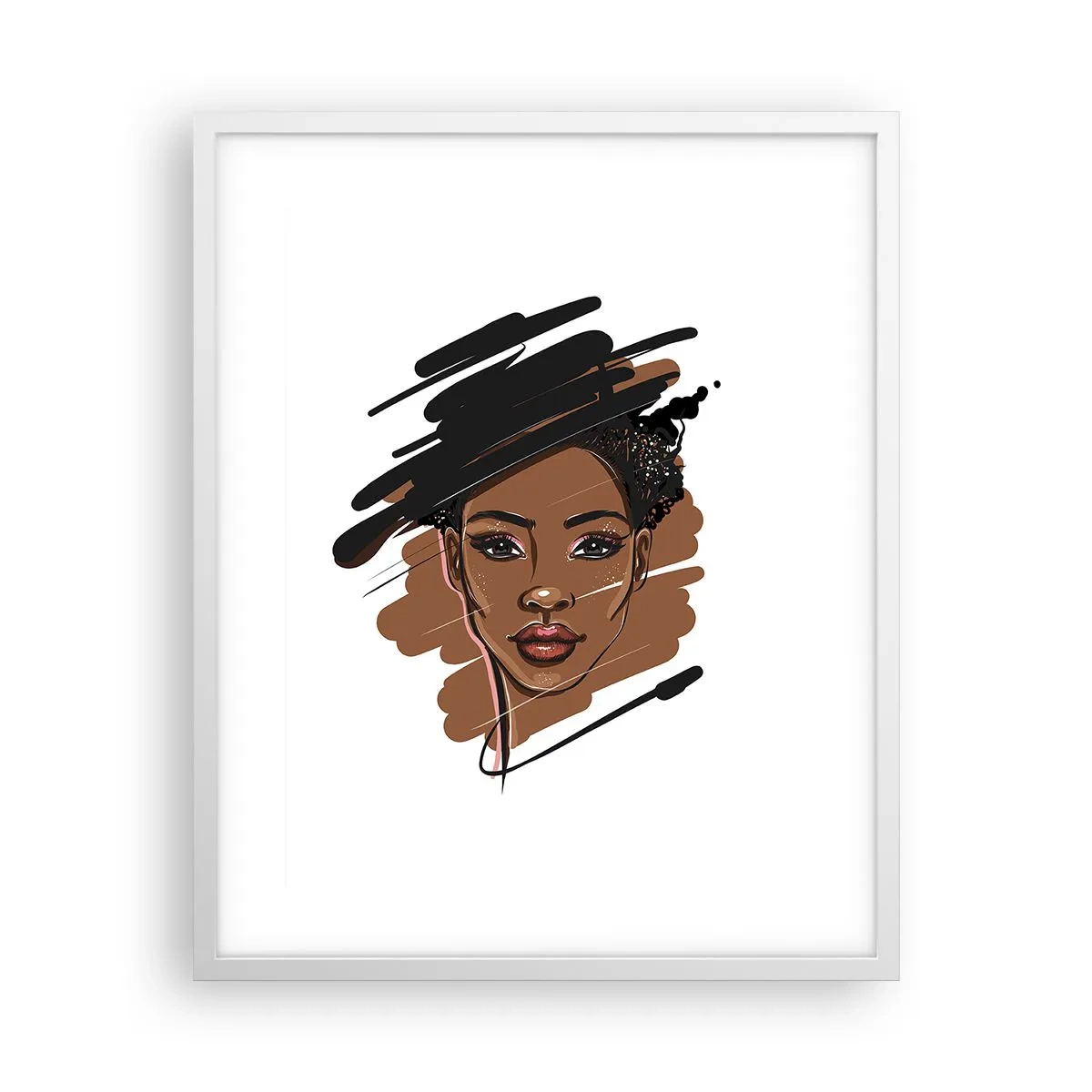 Plagát v bielom ráme - Sladká ako čokoláda - 40x50 cm