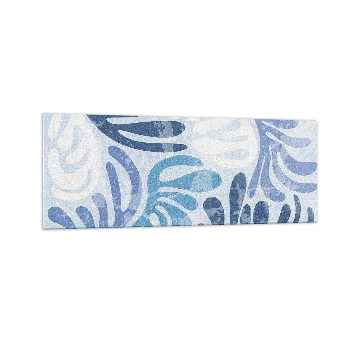 Obraz na skle - Modré papradie - 140x50 cm